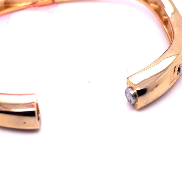 Gold Bangle with Black Accents - Picture 4 of 7